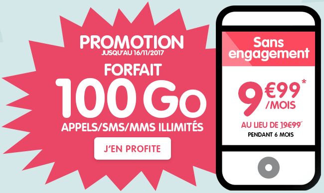 forfait Woot 100 Go NRJ mobile