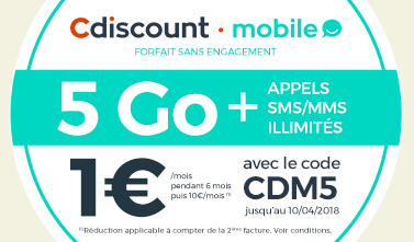 promotion cdiscount mobile