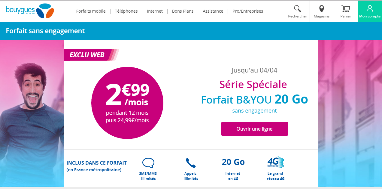 forfait promo b&You