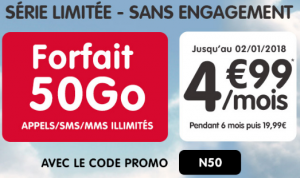 Forfait Woot 50 Go NRJ mobile offre Noel